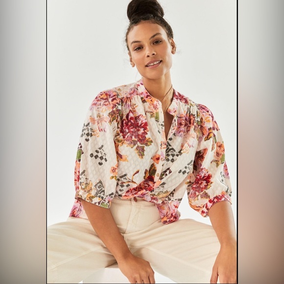 Pilcro Cropped Surf Blouse - Picture 2 of 5